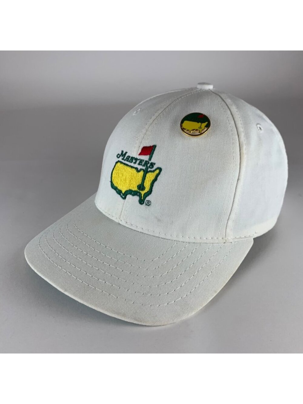 Masters Collection Vintage White American Needle Leather Strapback Hat